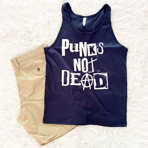 Punks Not Dead Unisex Muscle Tank - Picture 1 of 6
